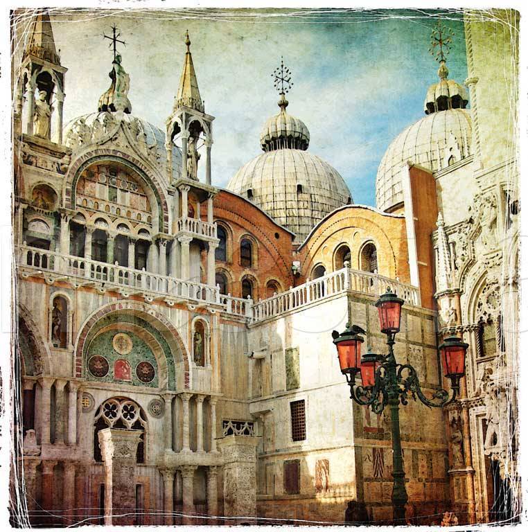 Фотообои Венеция в цвете сепия